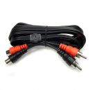 2 RCA-hona/2 RCA-hane, 3 m, Standardkablar