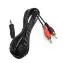 2xRCA-hane/3,5 mm tele, 2 m, Standardkablar